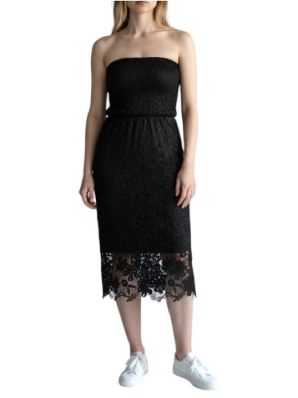 Sans Souci Black Floral Lace Midi Skirt Size Small Whimsygoth Goth Fairycore